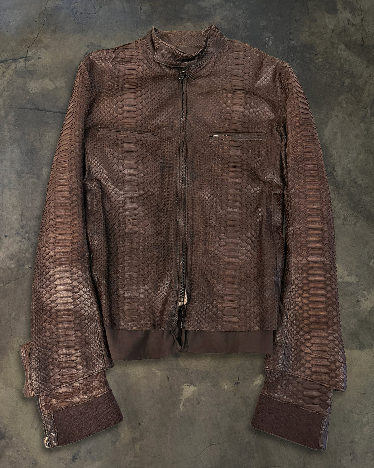HAIDER ACKERMANN SS2015 DOUBLE LAYER PYTHON JACKET