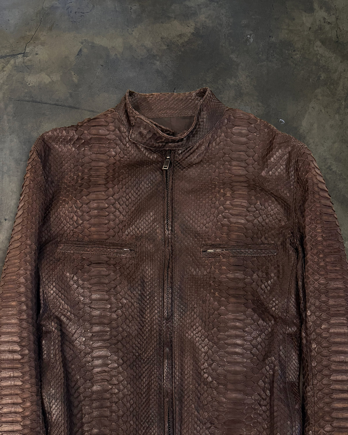HAIDER ACKERMANN SS2015 DOUBLE LAYER PYTHON JACKET