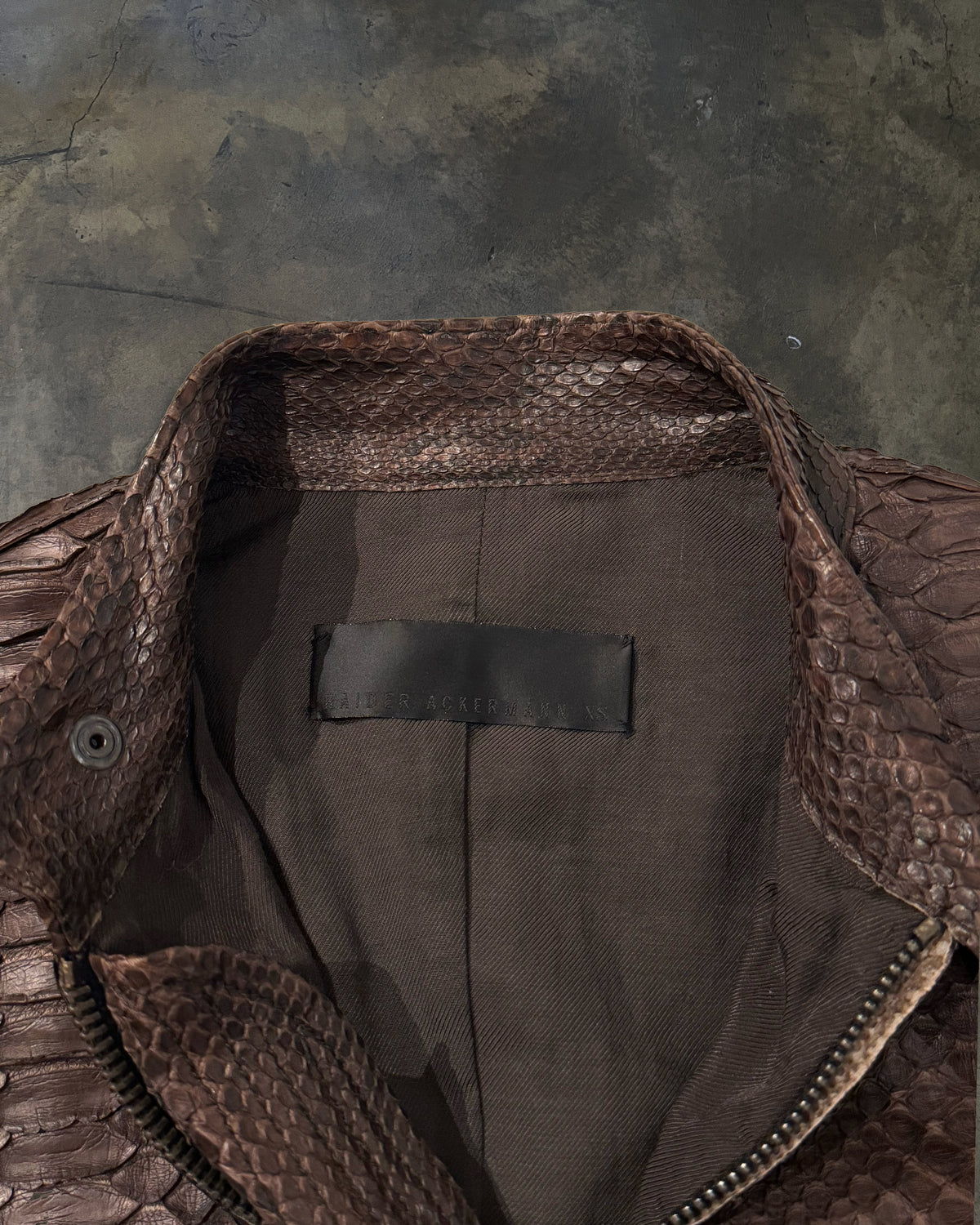 HAIDER ACKERMANN SS2015 DOUBLE LAYER PYTHON JACKET