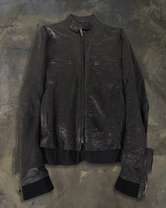 HAIDER ACKERMANN SS2015 DOUBLE LAYER LEATHER JACKET