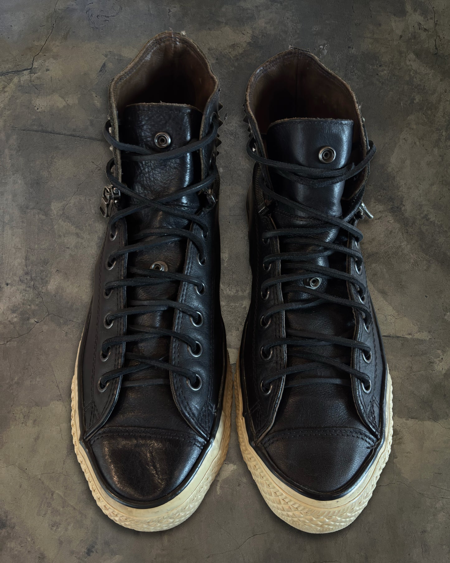CONVERSE X JOHN VARVATOS LEATHER HIGH TOPS