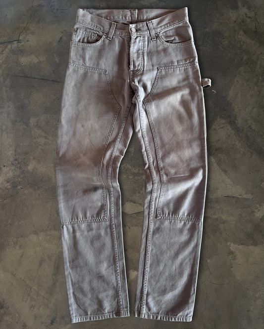 HELMUT LANG SS1999 SAGE DOUBLE KNEE WORK PANTS