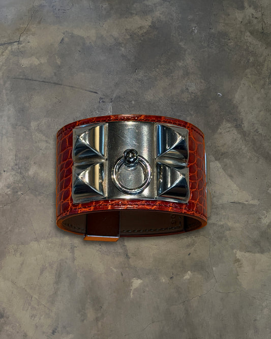 HERMES COLLIER DE CHIEN CROC BRACELET
