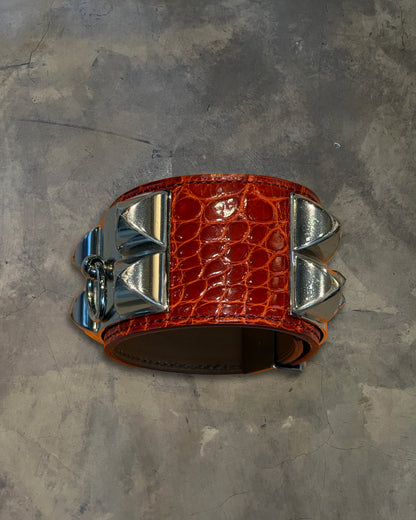 HERMES COLLIER DE CHIEN CROC BRACELET