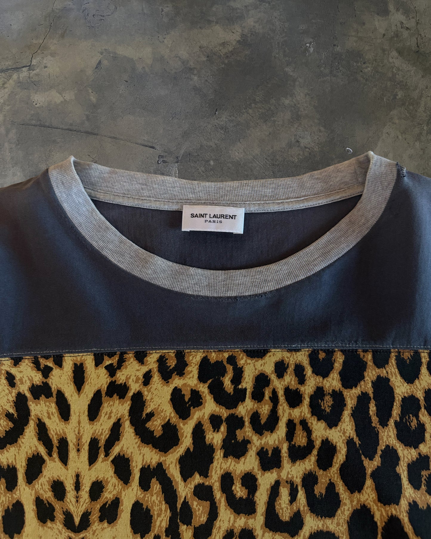 SAINT LAURENT SS2016 'SURF SOUNDS' LEOPARD TEE