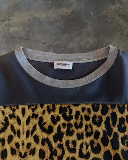 SAINT LAURENT SS2016 'SURF SOUNDS' LEOPARD TEE