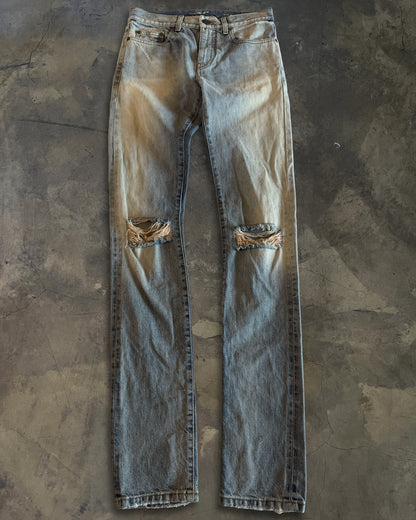 SAINT LAURENT SS2016 RUNWAY D10 SELVEDGE RIPPED DENIM