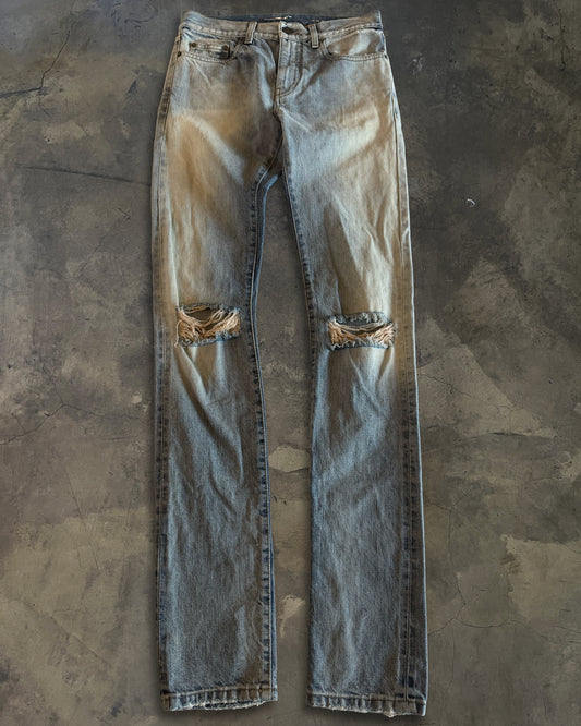 SAINT LAURENT SS2016 RUNWAY D10 SELVEDGE RIPPED DENIM