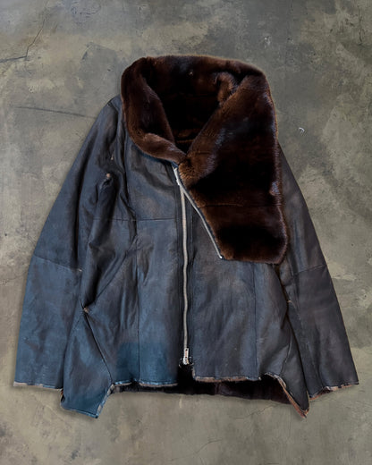 1/1 HUNRICKOWENS KANGAROO LEATHER & SCANDINAVIAN MINK JACKET