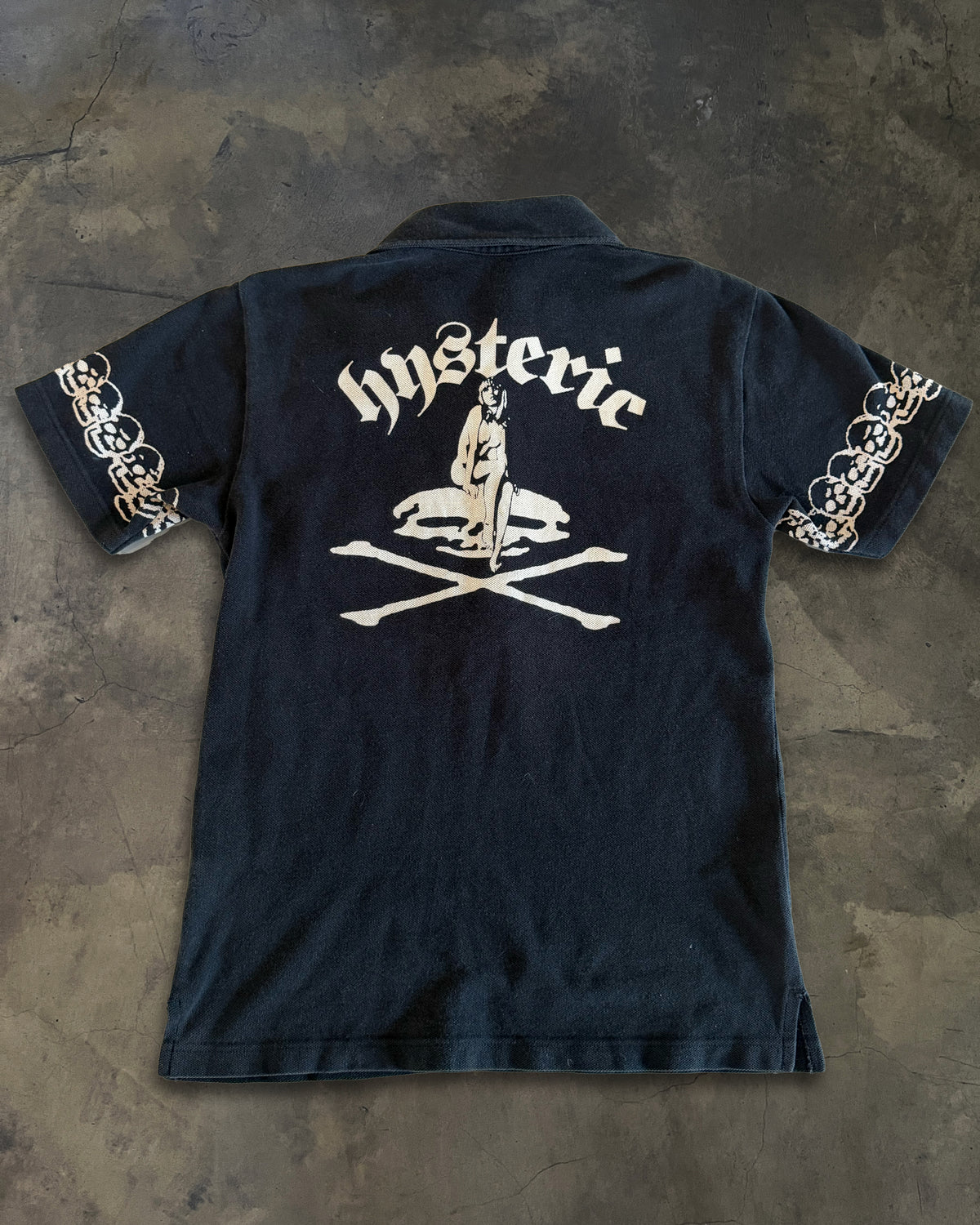 HYSTERIC GLAMOUR SKULL AND BONES POLO