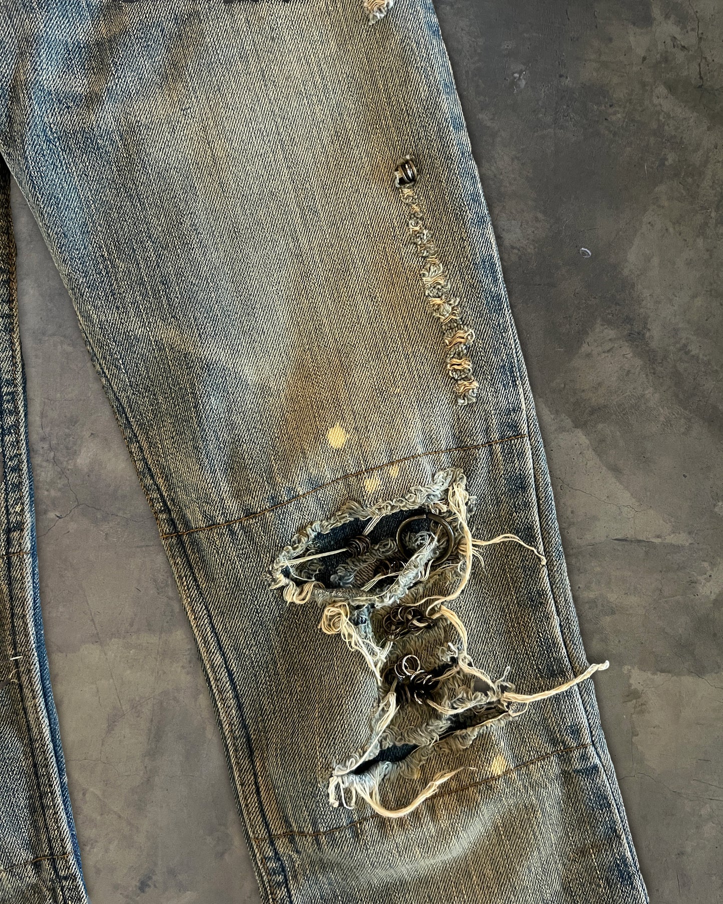 IFSIXWASNINE PIERCED BOOTCUT MUDMAX DENIM