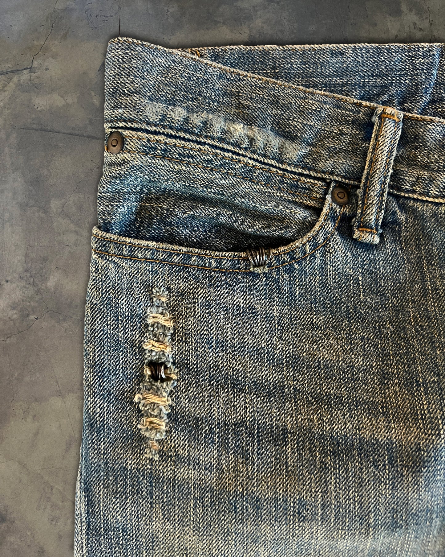 IFSIXWASNINE PIERCED BOOTCUT MUDMAX DENIM
