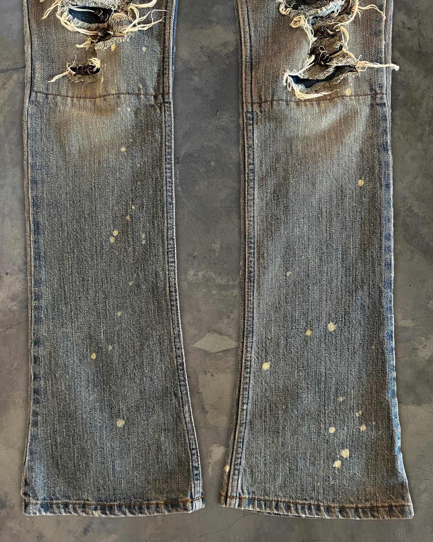 IFSIXWASNINE PIERCED BOOTCUT MUDMAX DENIM