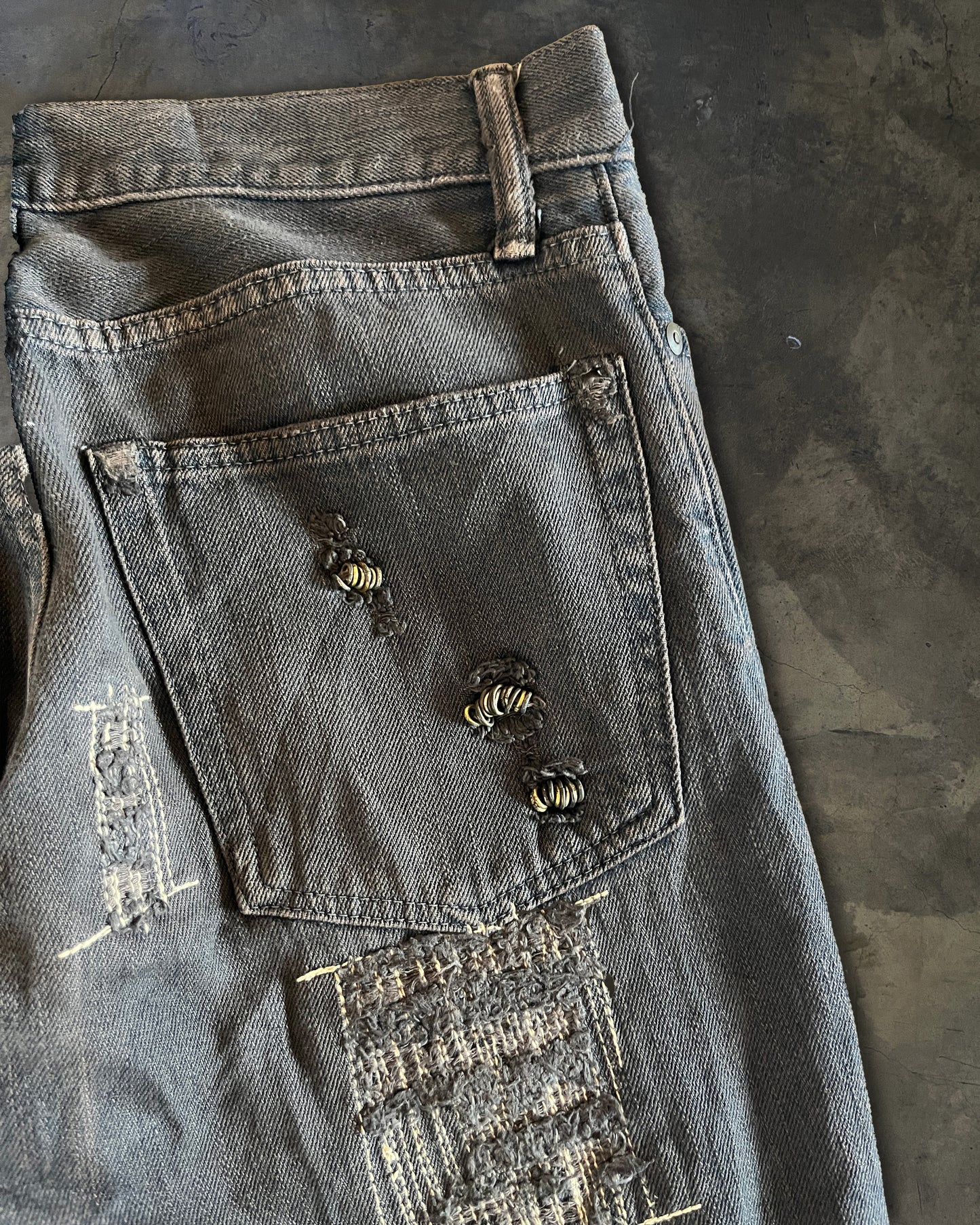 IFSIXWASNINE BLACK BOOTCUT MUDMAX DENIM