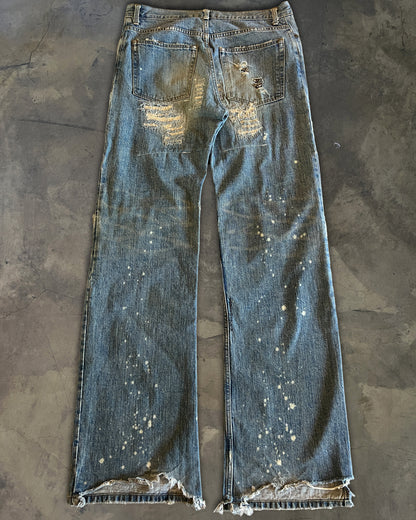 IFSIXWASNINE PIERCED BAGGY MUDMAX DENIM