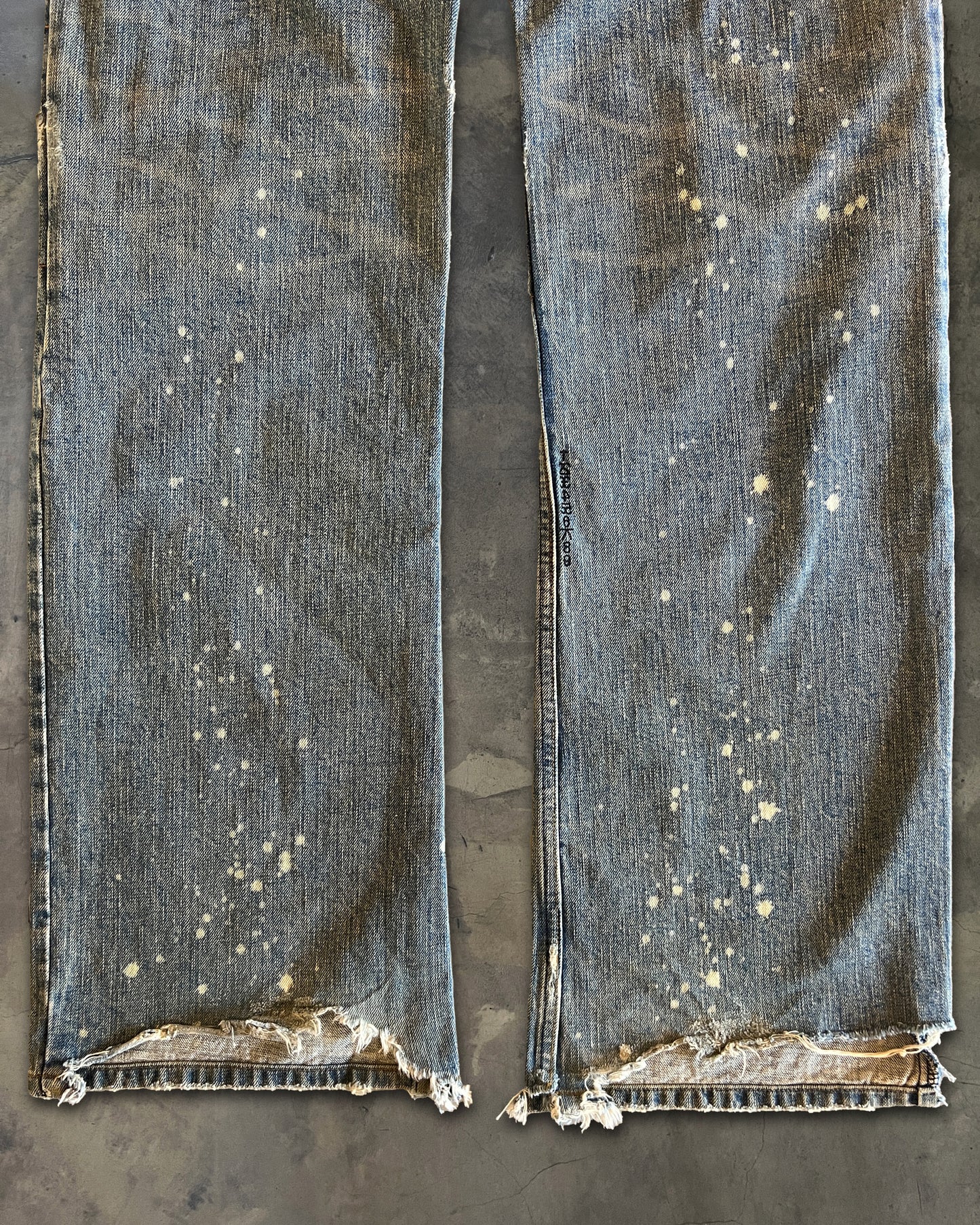 IFSIXWASNINE PIERCED BAGGY MUDMAX DENIM