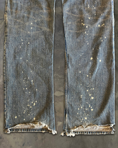 IFSIXWASNINE PIERCED BAGGY MUDMAX DENIM