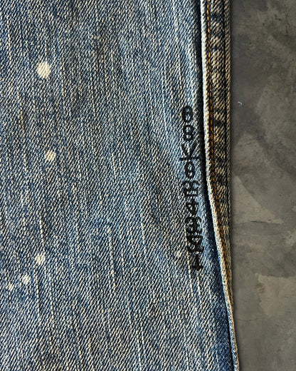 IFSIXWASNINE PIERCED BAGGY MUDMAX DENIM