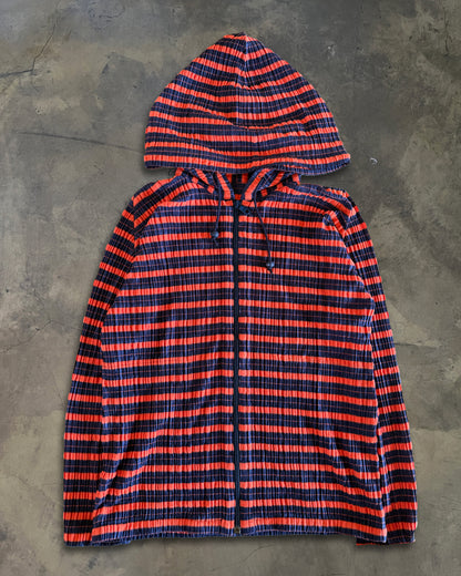 ISSEY MIYAKE PLEATS PLEASE STRIPED HOODIE