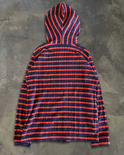 ISSEY MIYAKE PLEATS PLEASE STRIPED HOODIE