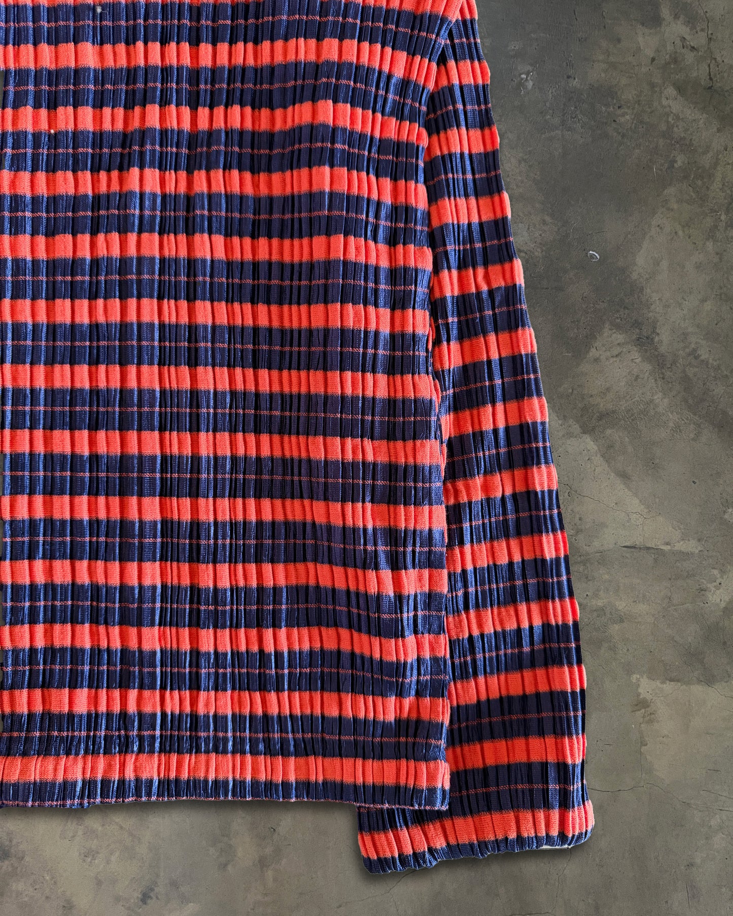 ISSEY MIYAKE PLEATS PLEASE STRIPED HOODIE