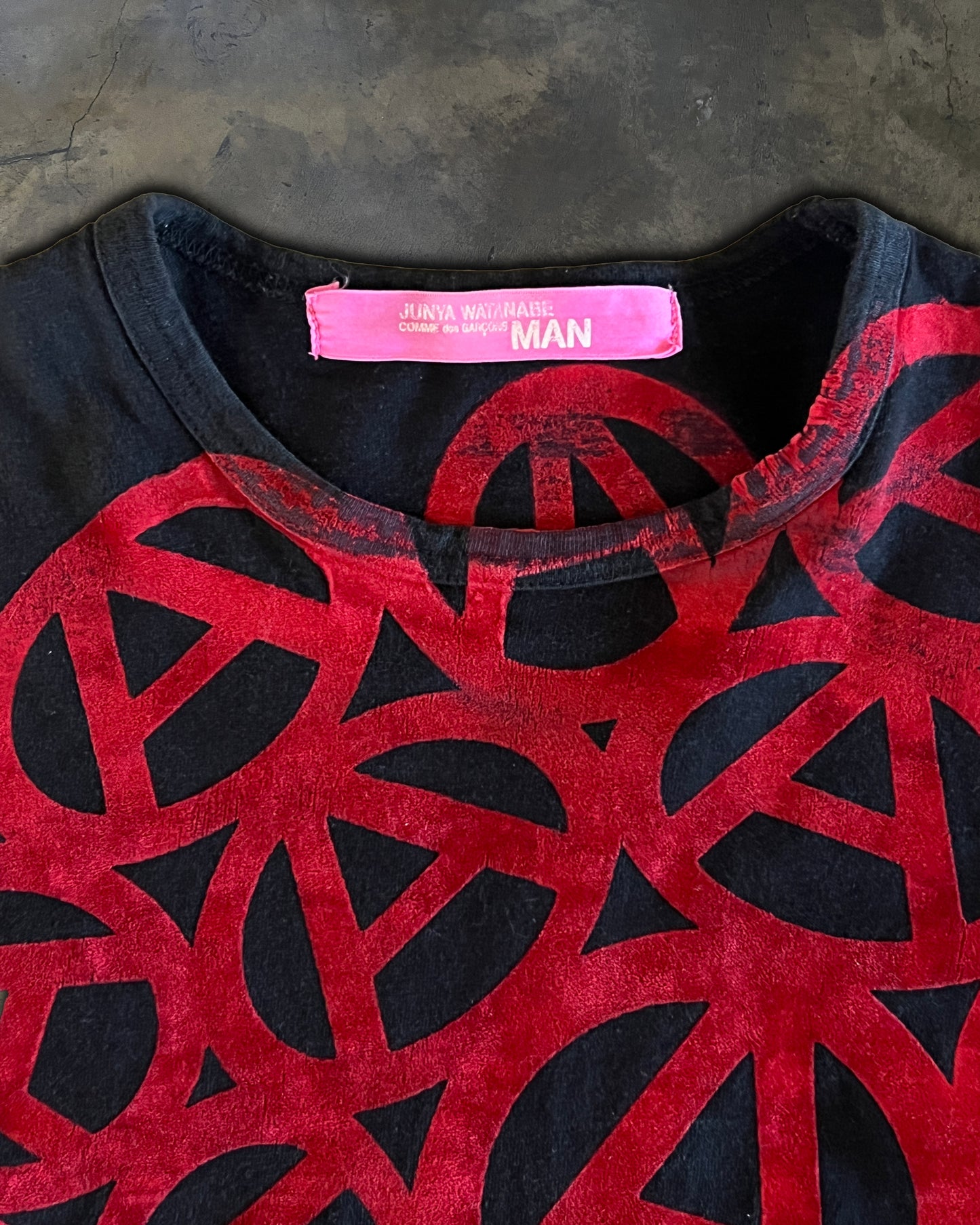 COMME DES GARCON X JUNYA WATANABE SS2004 ANARCHY VELOUR TEE