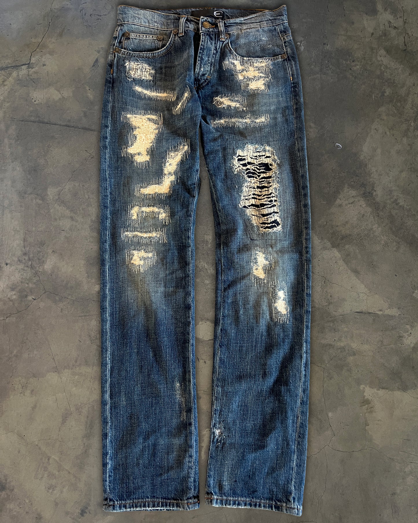 JUST CAVALLI PATCHED DENIM