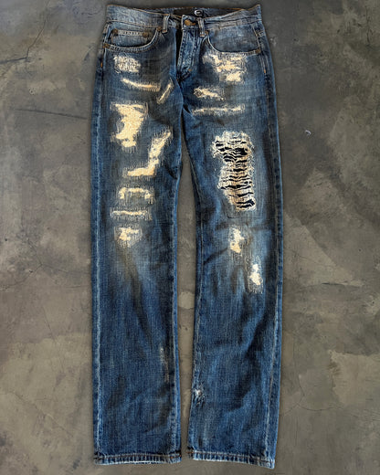 JUST CAVALLI PATCHED DENIM