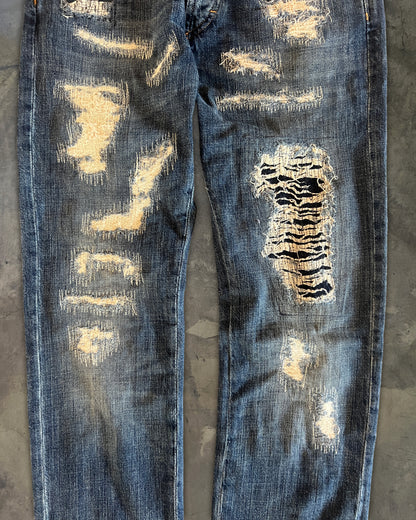 JUST CAVALLI PATCHED DENIM