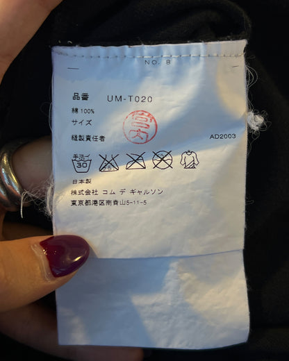 COMME DES GARCON X JUNYA WATANABE SS2004 ANARCHY VELOUR TEE