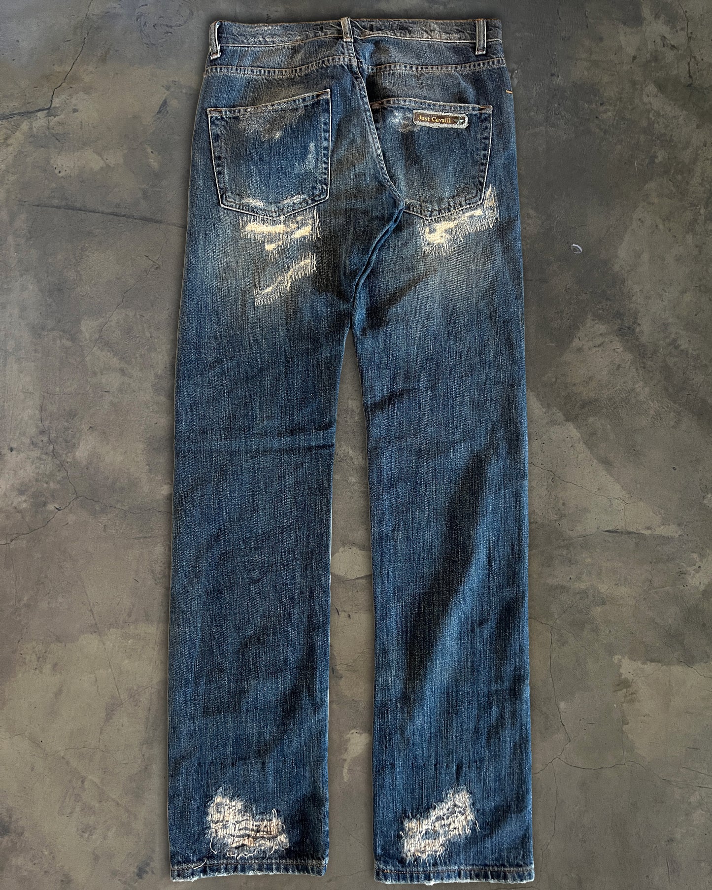 JUST CAVALLI PATCHED DENIM