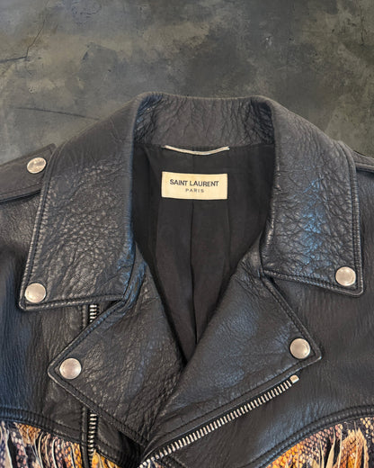SAINT LAURENT SS2016 RUNWAY SURF SOUNDS SNAKE FRINGE JACKET