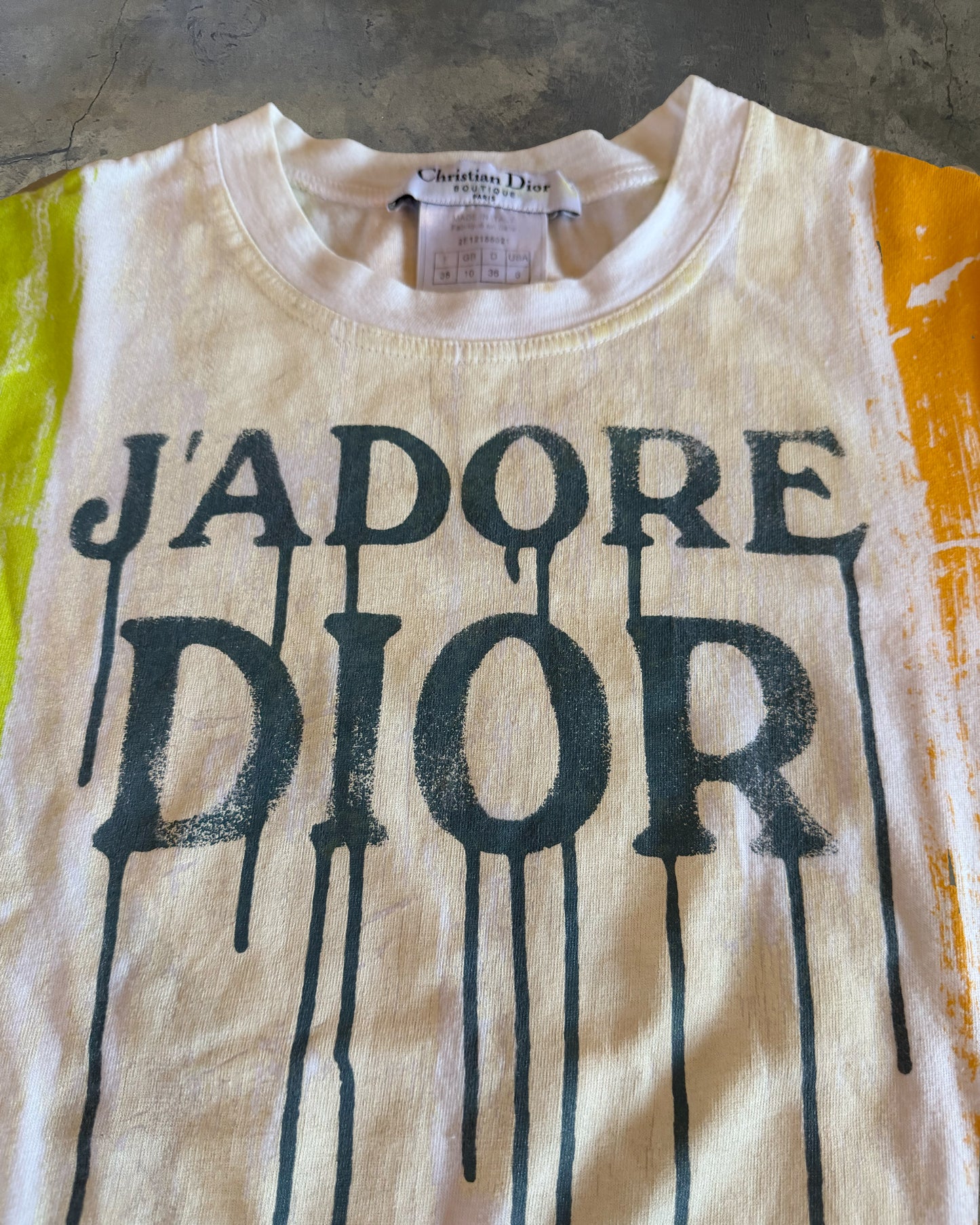 DIOR SS2002 RTW J'ADORE DIOR DRIP TEE
