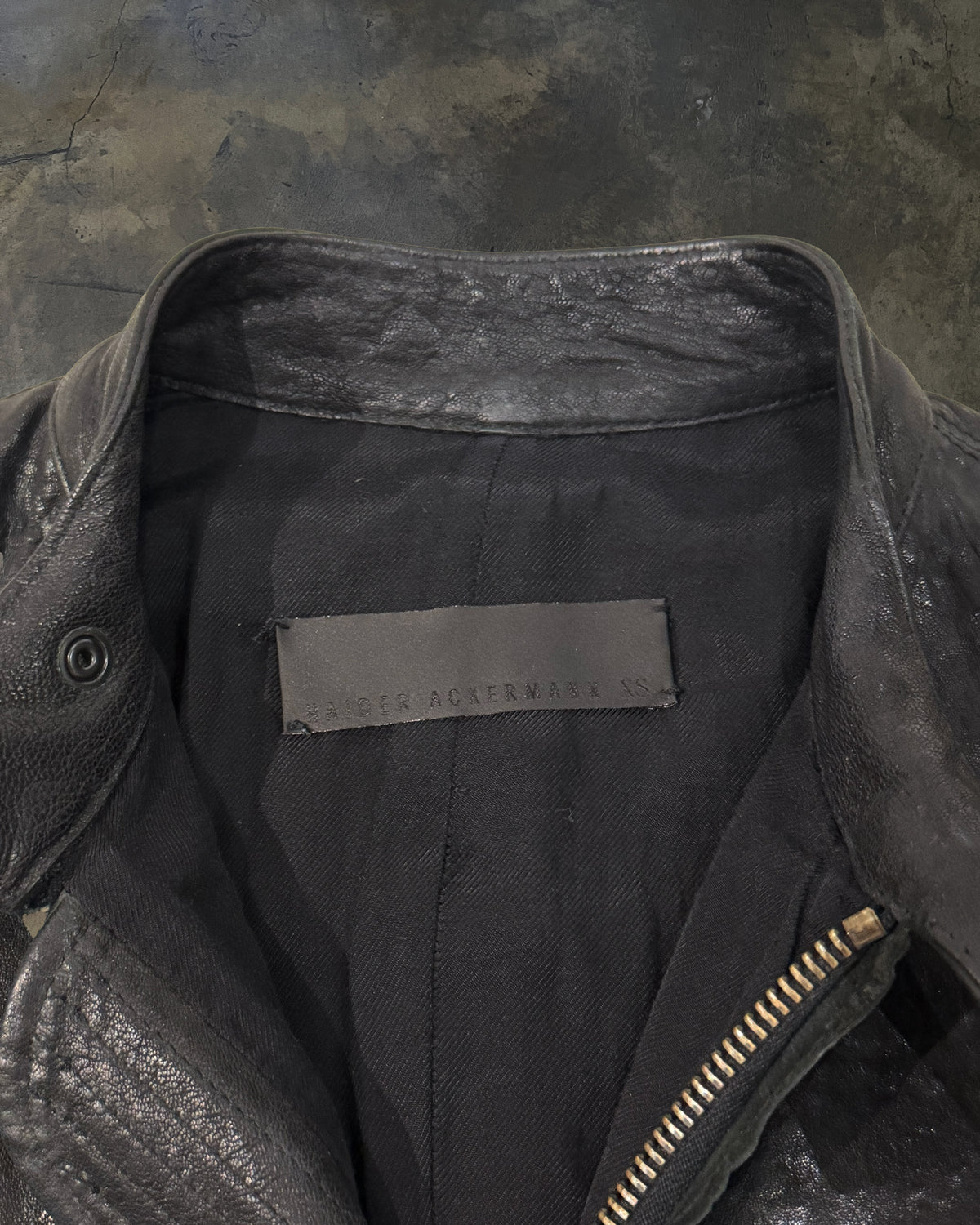 HAIDER ACKERMANN SS2015 DOUBLE LAYER LEATHER JACKET