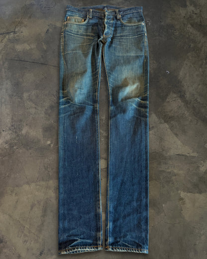 DIOR HOMME SS2011 FADED INDIGO DENIM