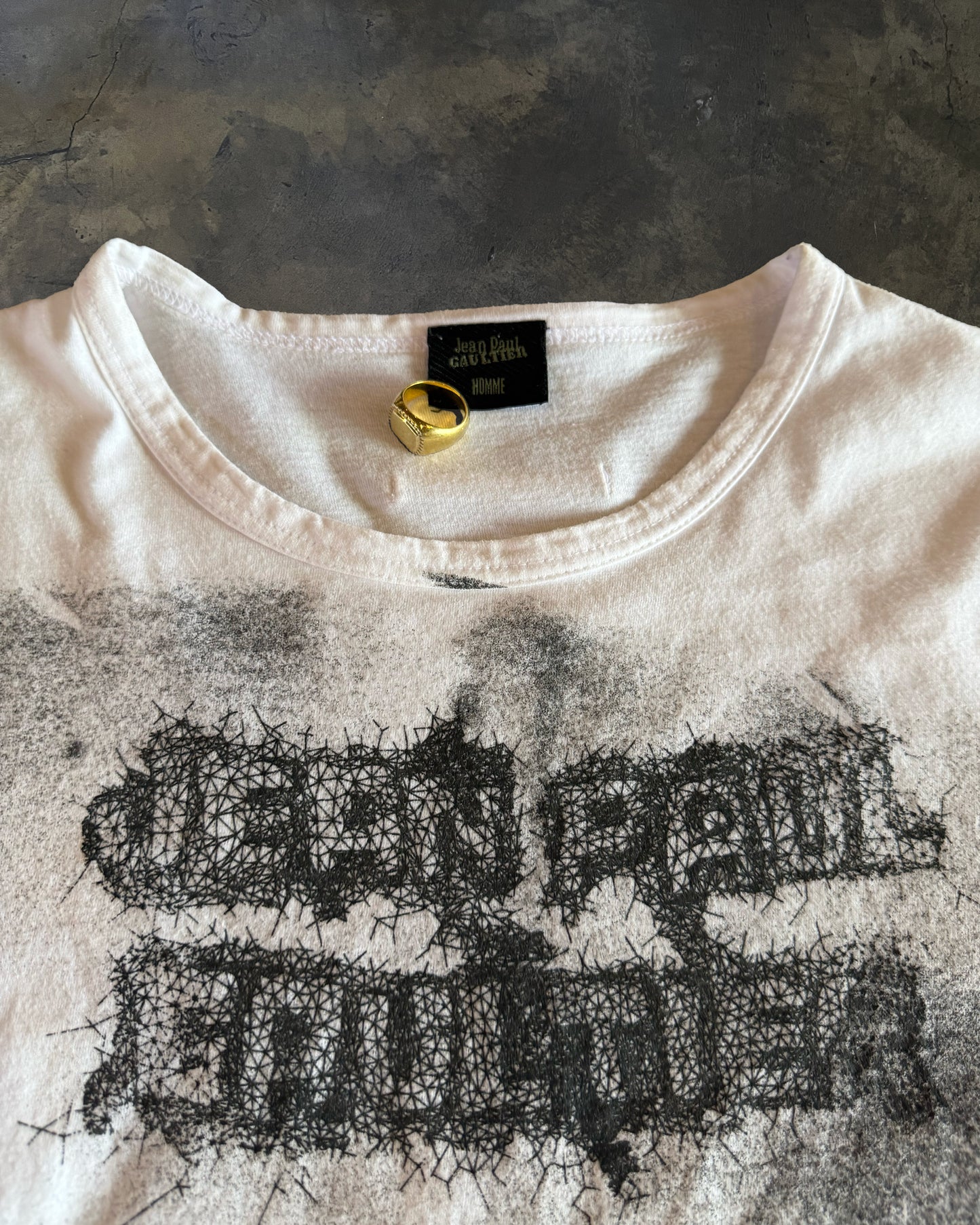 JEAN PAUL GAULTIER SPRAY PAINT LOGO TEE