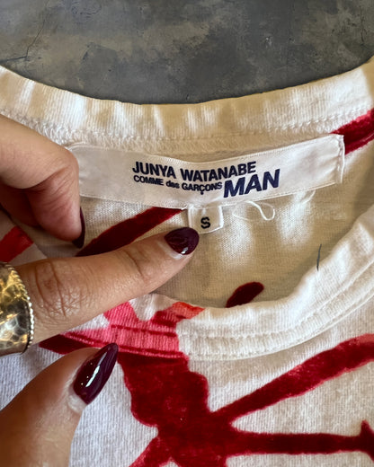 JUNYA WATANABE SS2004 VELOUR BARBED WIRE TEE