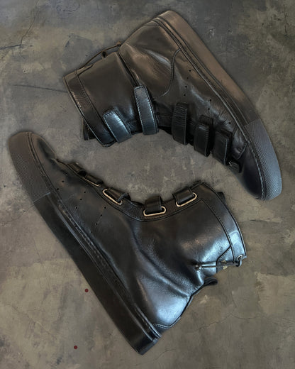 KRIS VAN ASSCHE ASYMMETRICAL VELCRO HI TOPS