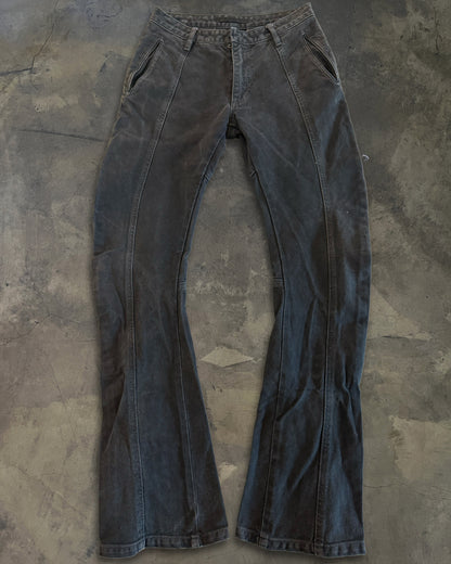 RIPVANWINKLE J CUT ANKLE ZIPPER BLOCK PANTS