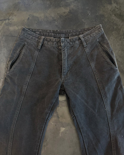 RIPVANWINKLE J CUT ANKLE ZIPPER BLOCK PANTS