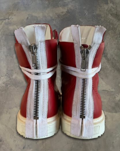 KRISVANASSCHE RED HIGH TOP SNEAKERS