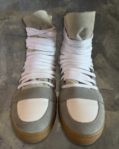 KRISVANASSCHE SS2014 MULTI LACED HIGHTOP SNEAKER