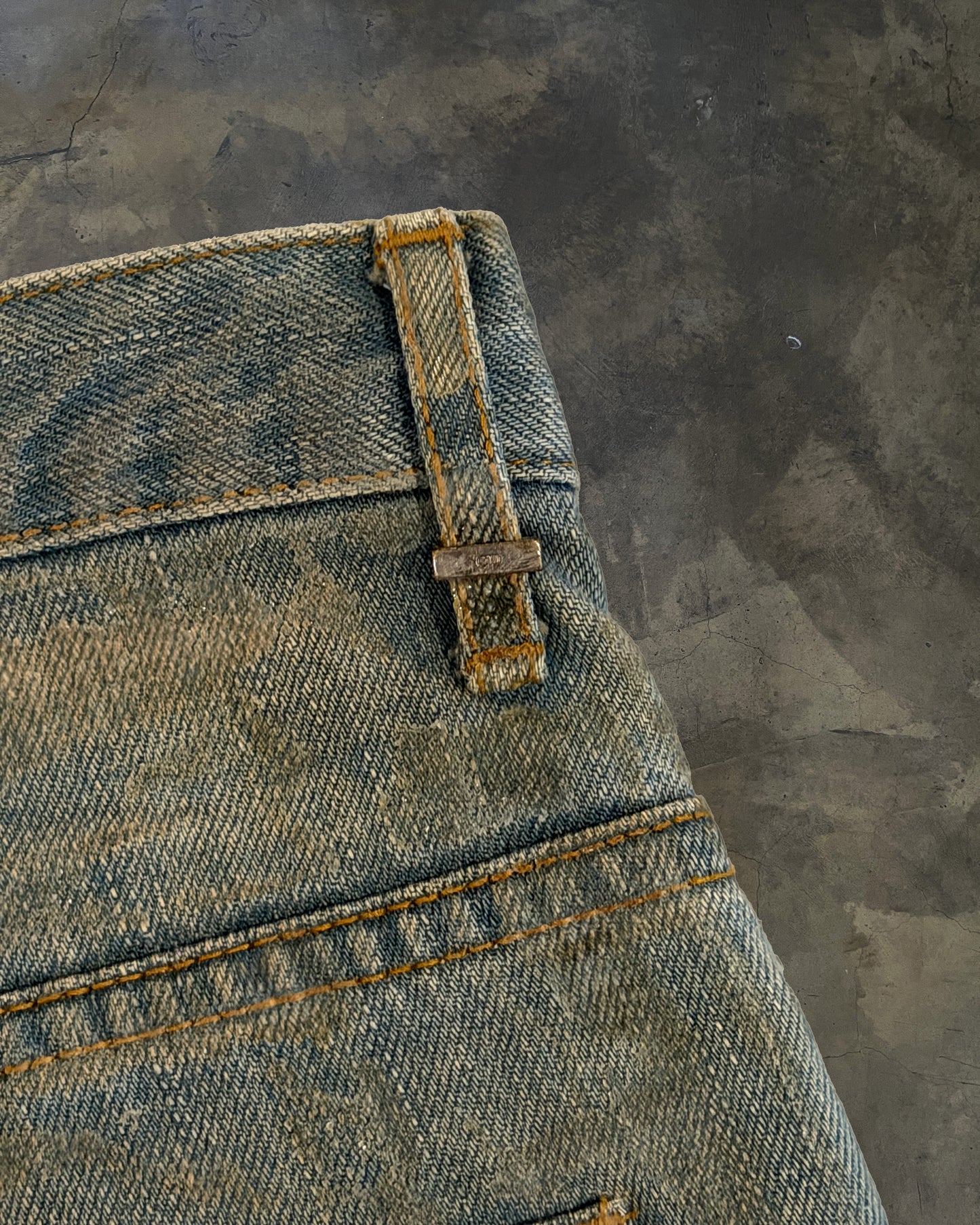 DIOR HOMME SS2004 BLEU CLAIRE WAXED DENIM