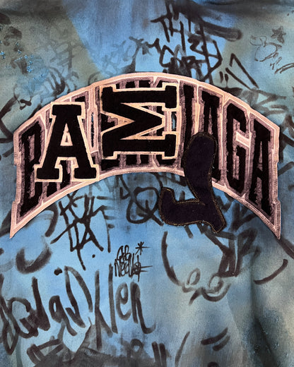 BALENCIAGA BLUE SKATER ZIP HOODIE