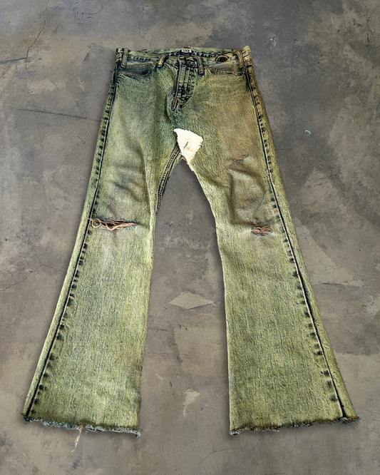 L.G.B ACID WASH WOLF CUT DENIM