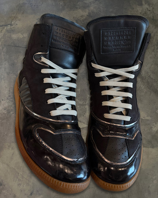 MAISON MARTIN MARGIELA SS2012 PATENT LEATHER HIGH TOPS