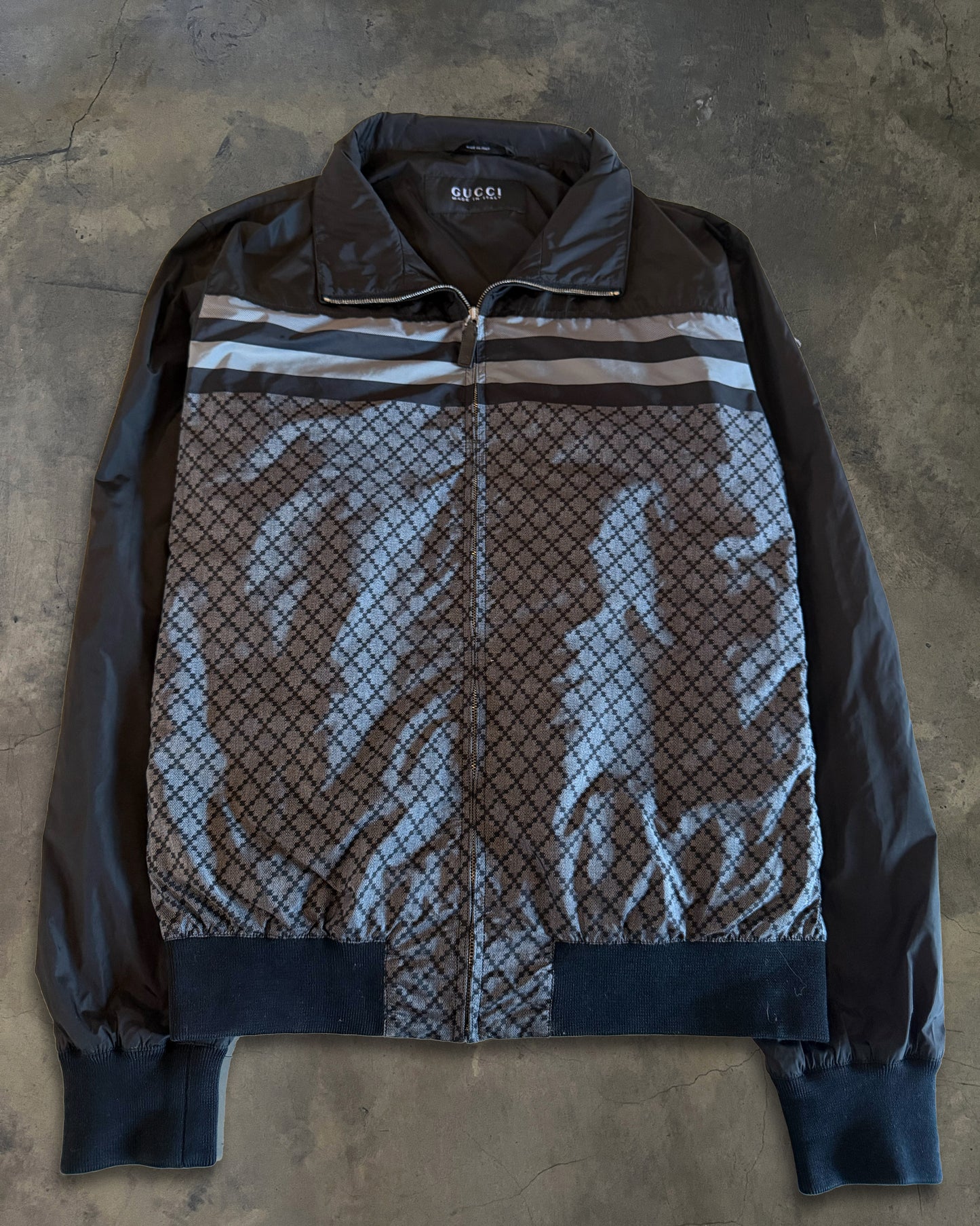GUCCI SS2011 DIAMANTE MONOGRAM NYLON LIGHT JACKET