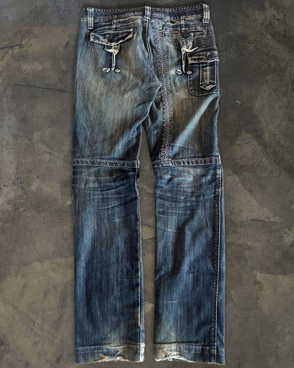 MARITHÉ FRANÇOIS GIRBAUD BIKER STITCHED DENIM