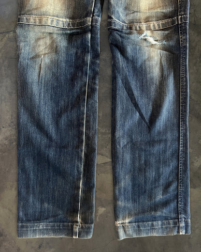 MARITHÉ FRANÇOIS GIRBAUD BIKER STITCHED DENIM
