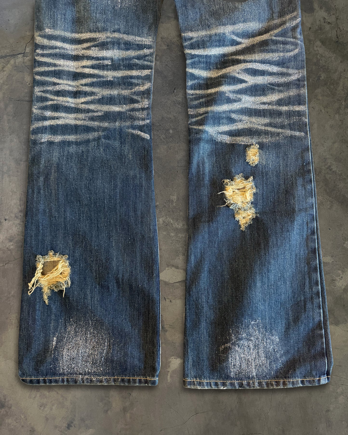 MIDAS BOOTCUT GLITTER DISTRESSED JEANS